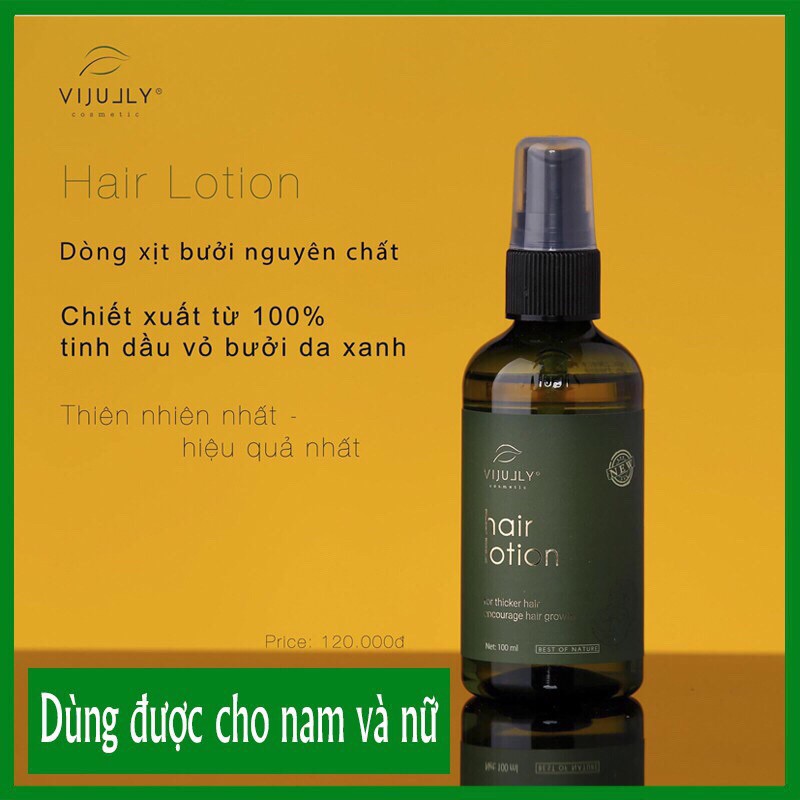 XỊT TÓC TINH DẦU BƯỞ VIJULLY, NGĂN NGỪA RỤNG NGỌC, KÍCH MỌC TÓC 100ML