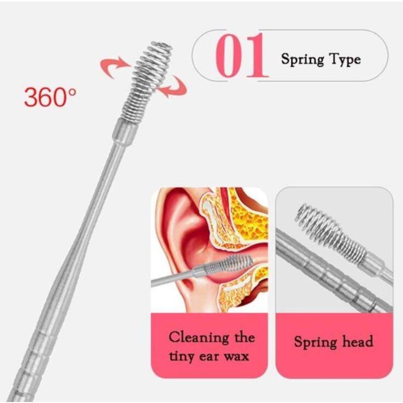 Bộ 6 Dụng Cụ Lấy Ráy Tai Bằng Thép Không Gỉ Tiện Dụng