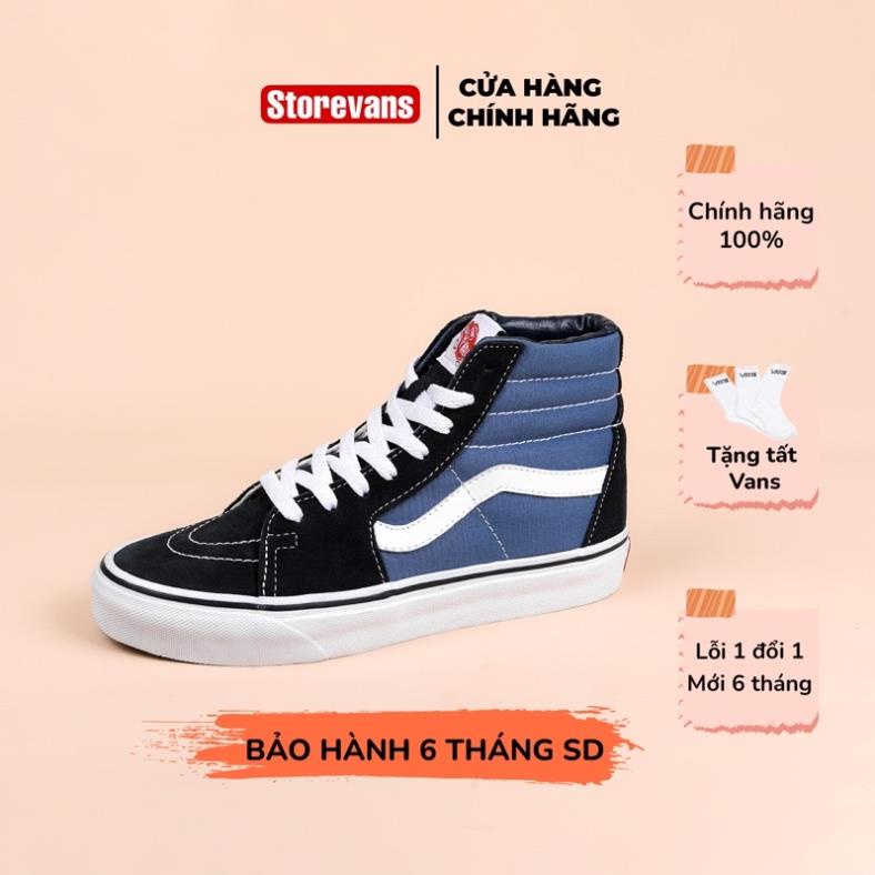 Vans cao cổ Sk8 xanh navy, giày vans old skool classic nam nữ CHÍNH HÃNG cao cấp Full box 🍁