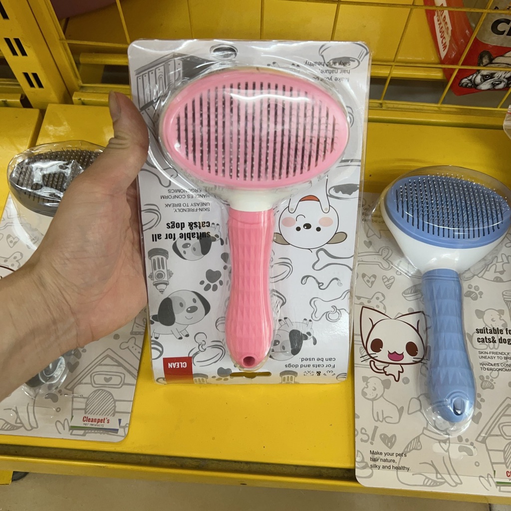 Lược Chải Lông Thú Cưng Cleanpet Chống Rối Và Giảm Rụng Lông Chó Mèo Petonesaigon