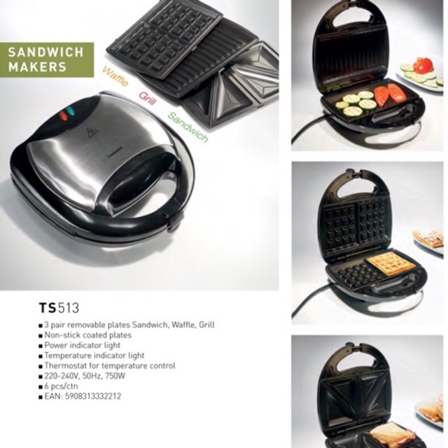 Máy làm bánh 3 trong 1 Tiross TS513