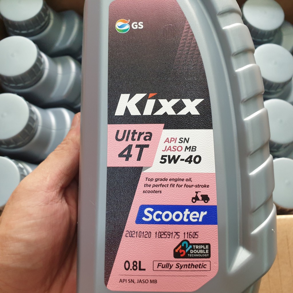 Nhớt Kixx Ultra 4T 5W40 Scooter 800ml 100% Tổng Hợp