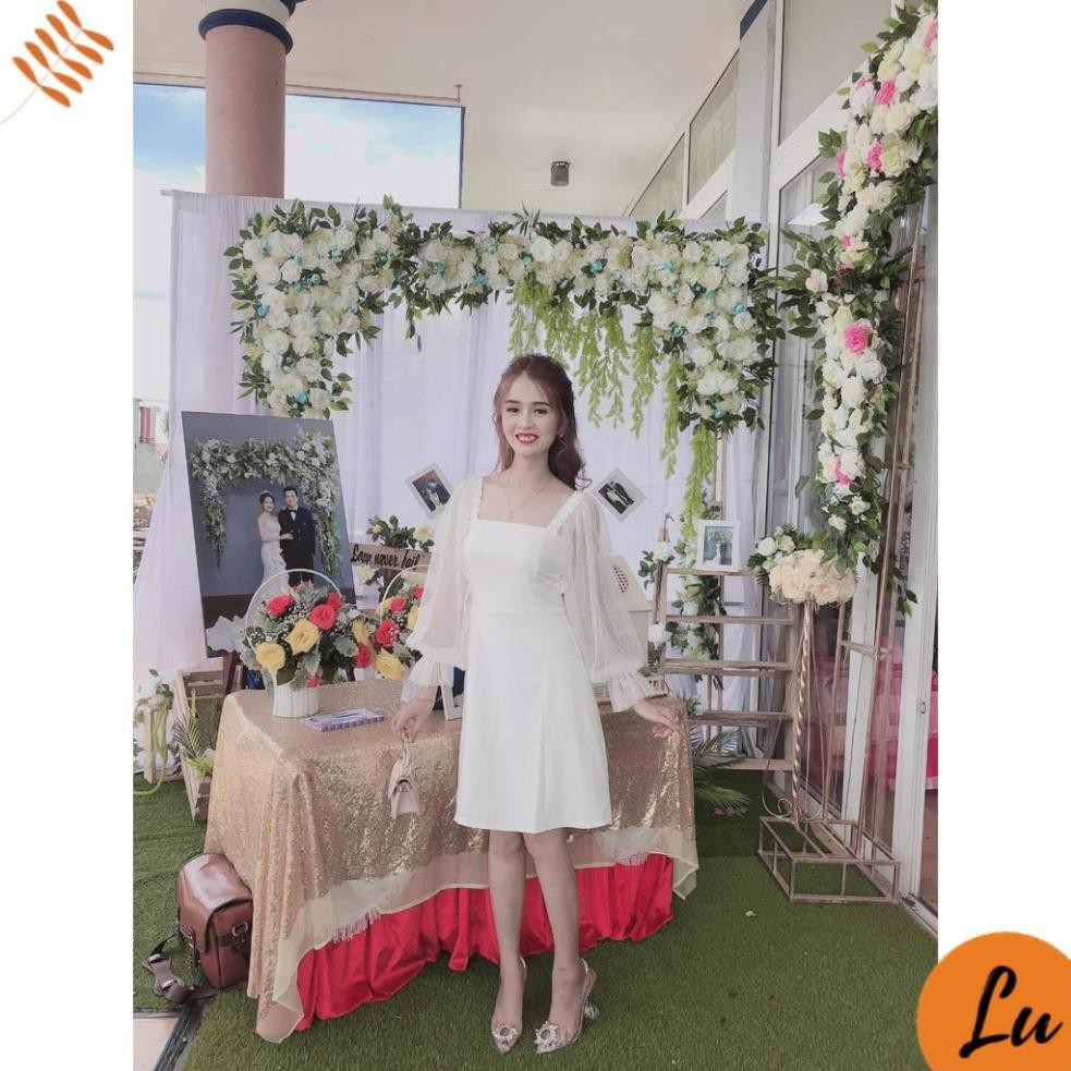 Váy Nữ Đẹp 💖FREESHIP💖 Đầm dự tiệc tay phồng đính ngọc Gin Dress [Mẫu Mới 2021] | BigBuy360 - bigbuy360.vn