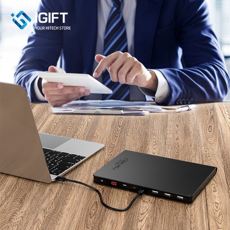 Pin Dự Phòng 30000mAh Siêu Mỏng Yoobao 30Book sạc thường/Yoobao PD65w hỗ trợ sạc nhanh