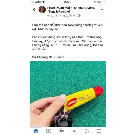 Son dưỡng Carmex dạng tuýp