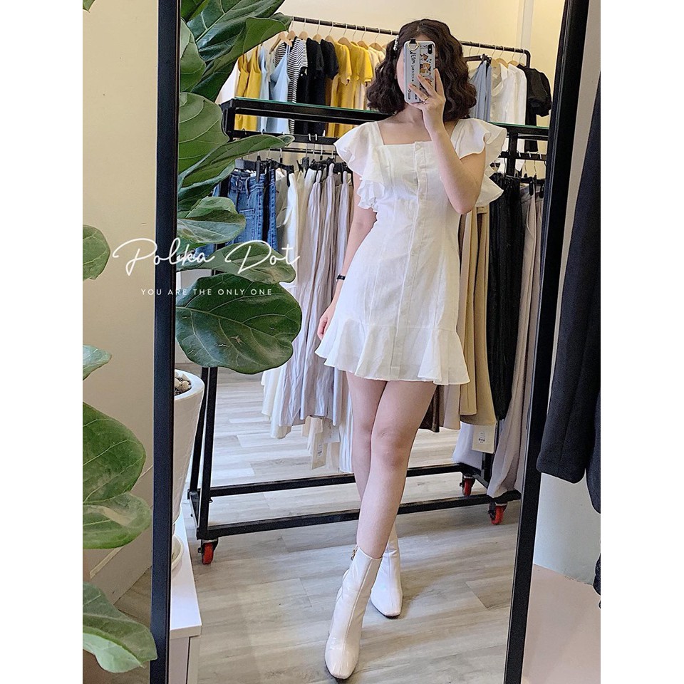 [VIDEO+HÌNH THẬT] Đầm Trễ Vai Tay Bèo Mẫu Mới Cực Đẹp ( Trắng ) | BigBuy360 - bigbuy360.vn