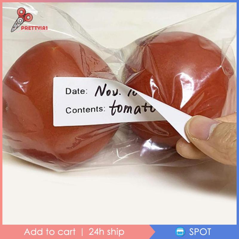 [Prettyia1] 1 Cuộn 125 Nhãn Dán Thực Phẩm Đông Lạnh Trơn Tháo Rời Được Kích Thước 25x77mm