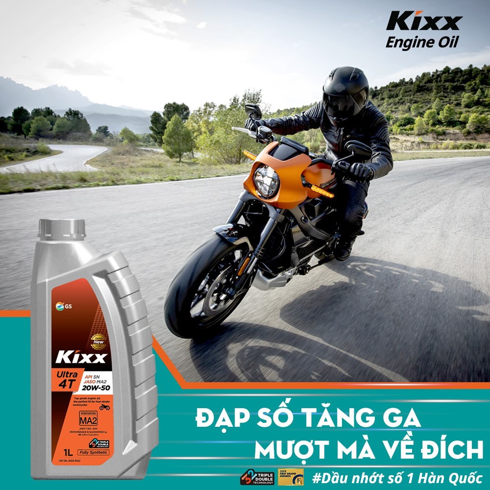 { XE SỐ } Nhớt tổng hợp KIXX Ultra 4T SN 10W-40 1lít