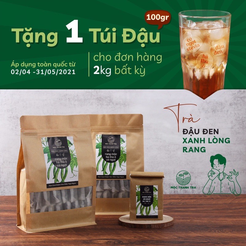 TẶNG 1 túi trà giải nhiệt - Mua Combo 2kg Trà Đậu - Cỏ Ngọt - Hà thủ ô với giá KHÔNG đổi được tặng thêm 1 túi trà 100G