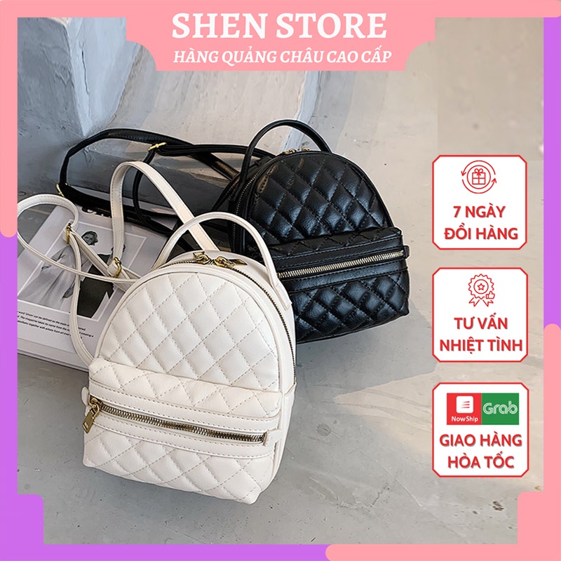 Balo nữ đẹp thời trang cao cấp, balo mini trám đi học đi chơi - SHEN STORE T0475