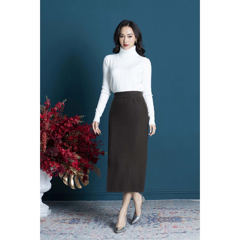 Áo len cổ lọ vặn thừng freesize dưới 62kg, Áo len dài tay cổ lọ thiết kế cao cấp | BigBuy360 - bigbuy360.vn