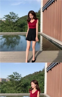 (2hand) Áo len cổ V sát nách/ Áo ulzzang