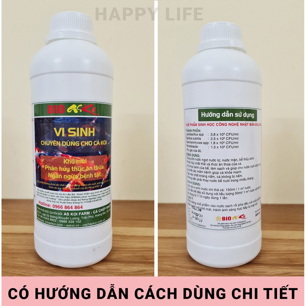 [COMBO 3 CHAI] BIO ASKOI - Vi sinh hồ cá Koi, bể cá hồ cá cảnh, thủy sinh - Công nghệ Nhật Bản - 1000ml