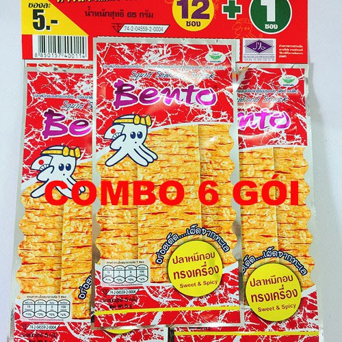 Combo 6 gói mực Pento Thái Lan 6g/gói