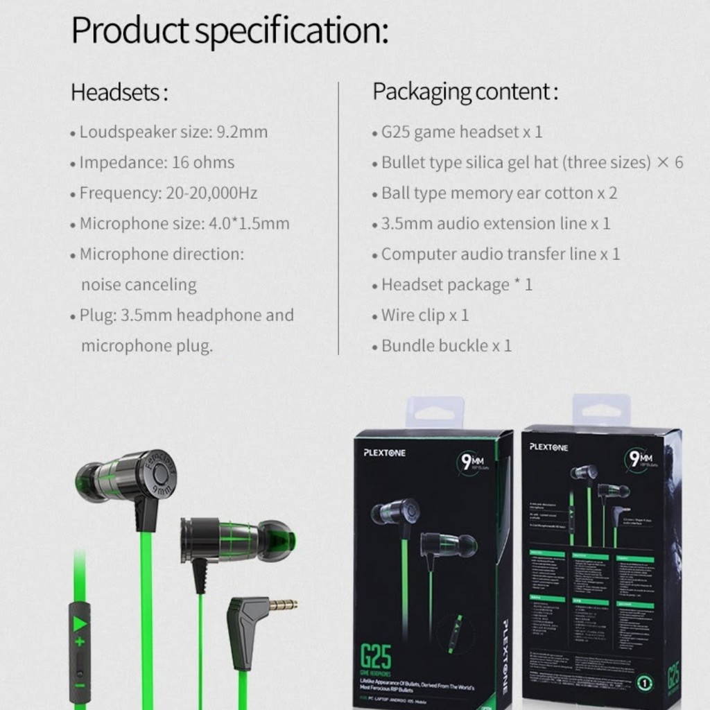 Plextone G25 | Tai Nghe Gaming Có Mic - Phiên Bản Mới