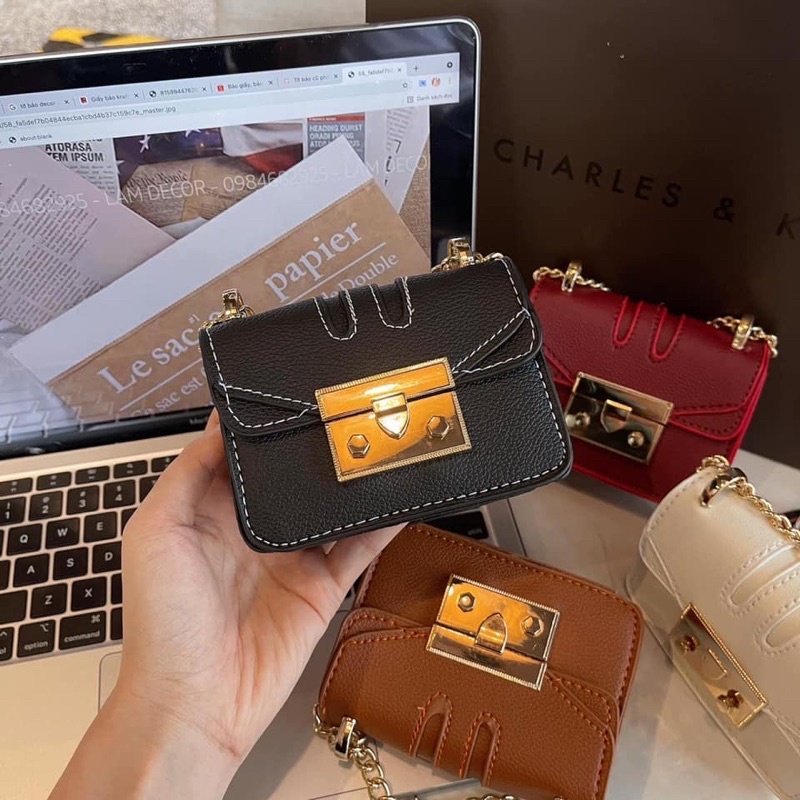 Túi Mini Nữ Đeo Chéo Đẹp Khoá Miu Size 13