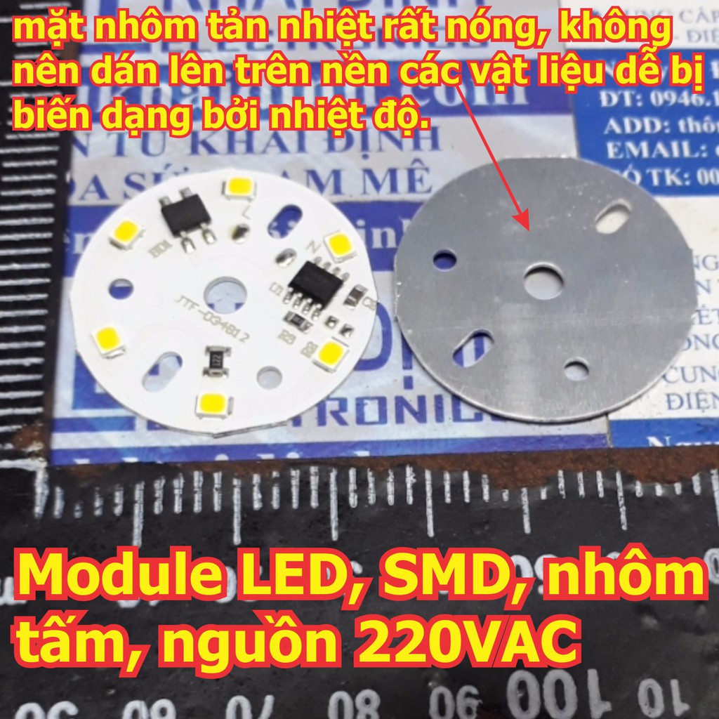 Module LED, chip led SMD dán trên mặt nhôm nguồn 220VAC 12W màu trắng/ vàng kde5700