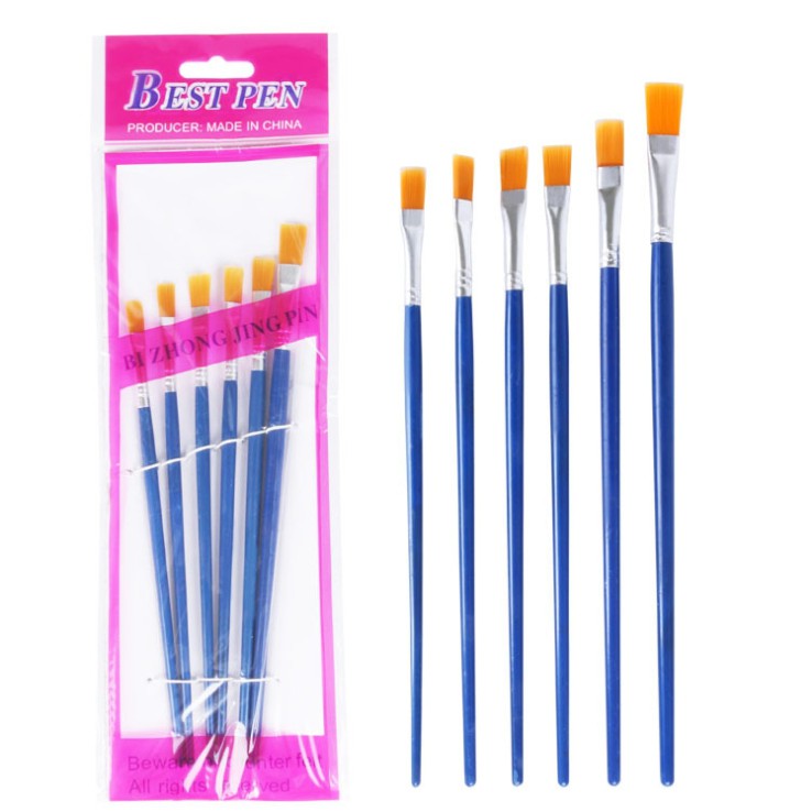 Set 6 cây cọ vẽ, bút lông vẽ màu nước