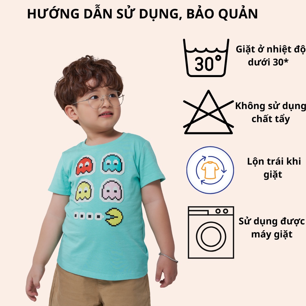 Áo thun trẻ em YODY vải cotton mềm mịn, thoáng mát in hình hoạt hình TSK5201