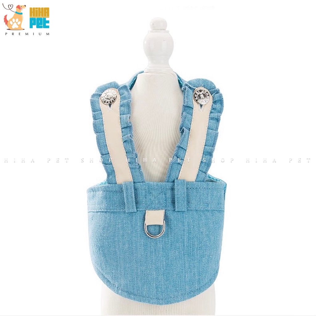 Dây Dắt Chó Mèo Đi Dạo Dễ Thương Gồm Yếm Hàn Quốc Trước Ngực Kèm Dây Dắt Cao Cấp Hihapet.