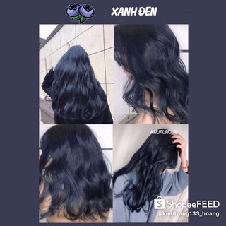 NHUỘM TÓC MÀU XANh ĐEN