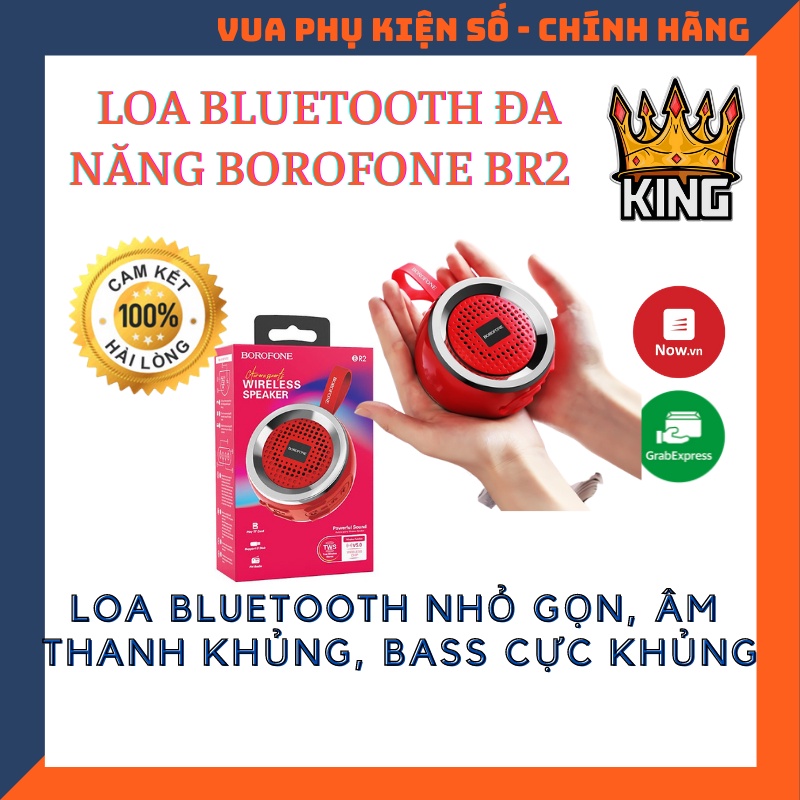 Loa bluetooh đa năng Borofone BR2 Aurora wireless V5.0 kết nối 2 loa cùng lúc - Hàng chính hãng