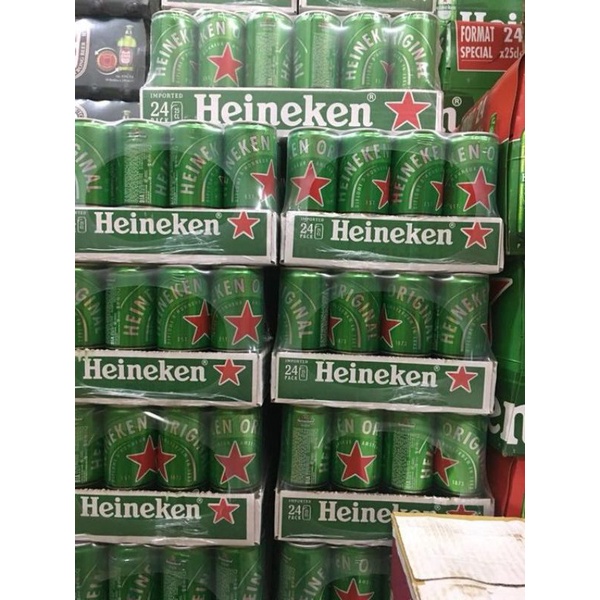 THÙNG BIA HEINEKEN HÀ LAN - 250ML X 24 LON