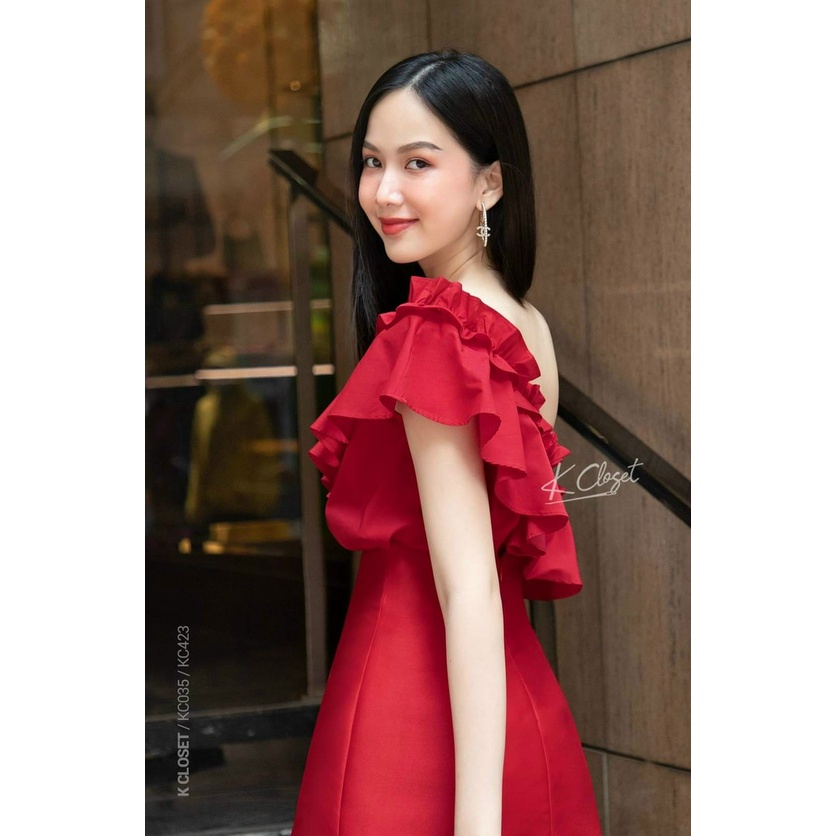 [Mẩu Mới] Set bộ đỏ Lệch Viền Bèo