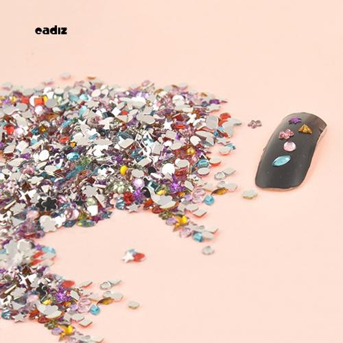Bộ 2000 miếng decal kim cương giả hình dạng hỗn hợp dán nghệ thuật móng tay