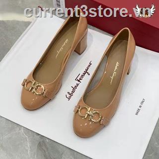 ❏▧ Giày Lười Da Bóng Đế Dày Cho Nữ