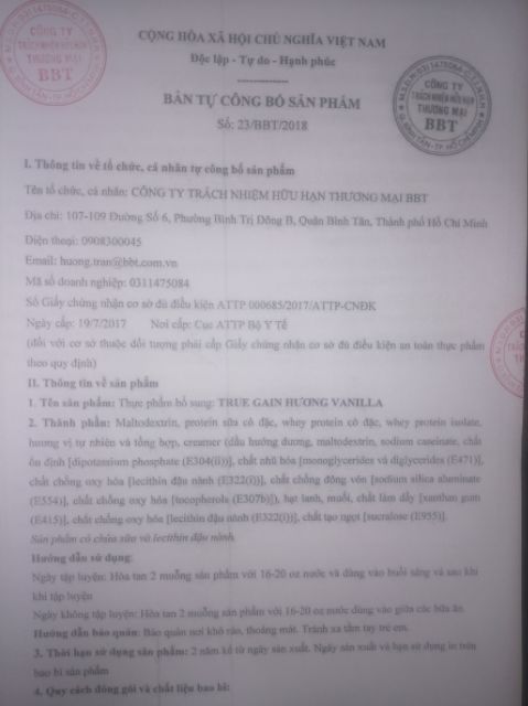 RSP TRUE GAIN MASS SỮA TĂNG CÂN, TĂNG CƠ HẠN CHẾ MỠ | BigBuy360 - bigbuy360.vn