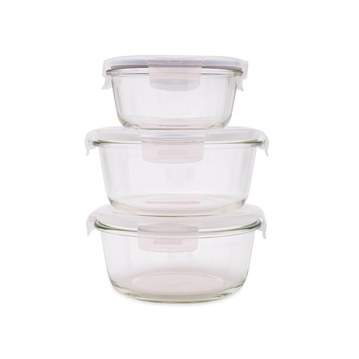 Bộ Lock&Lock 870ml, 870ml, 380ml 3 hộp thủy tinh và túi giữ nhiệt | BigBuy360 - bigbuy360.vn