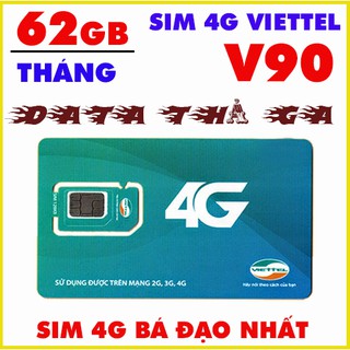 Sim 4g viettel V90 khuyến mại khủng tặng 60gb/tháng miễn phí nghe gọi