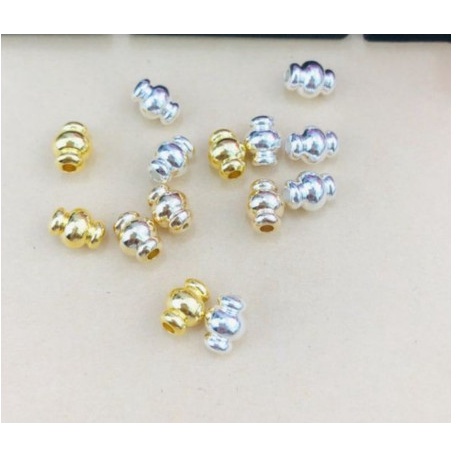 set 2 hạt trang trí dùng xỏ vòng chất liệu đồng 6x8mm