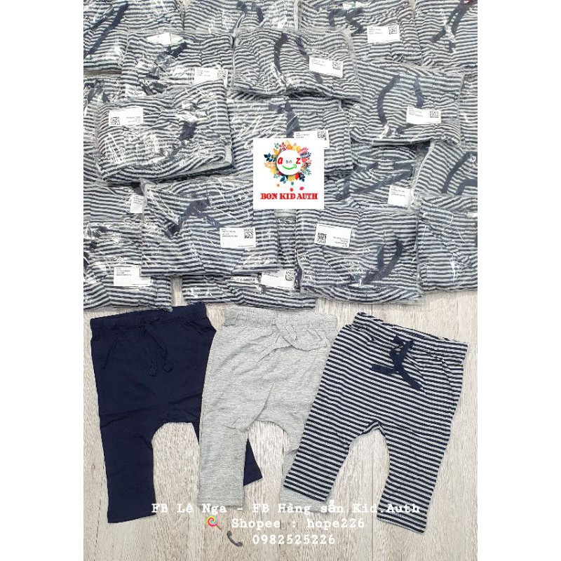 Set 3 quần cotton cạp chun dải rút săn sale HM UK size 4-6m đến 3-4y