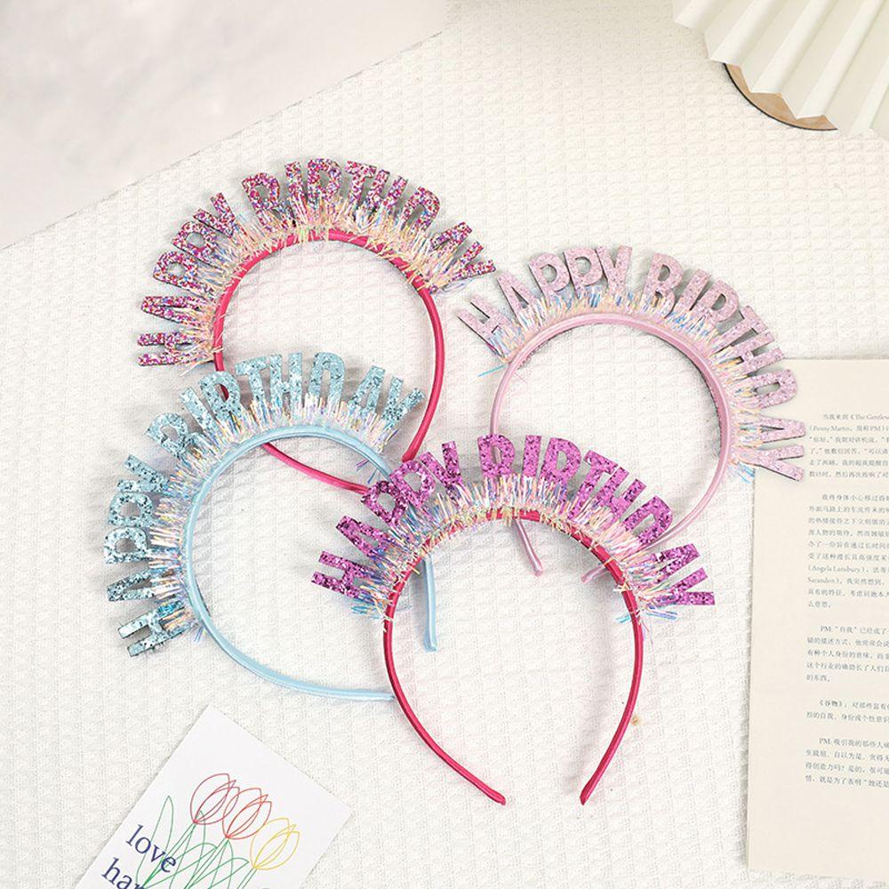 ANEMONE Băng Đô Đính Kim Sa Họa Tiết Hoạt Hình Dễ Thương Dùng Trang Trí Bánh Kem