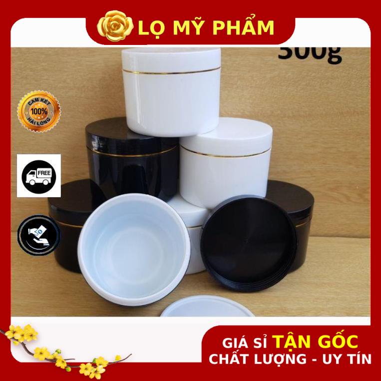 Hủ Đựng Kem ❤ GIÁ TỐT NHẤT ❤ Hủ đựng kem body trắng,đen 300g chiết mỹ phẩm , phụ kiện du lịch