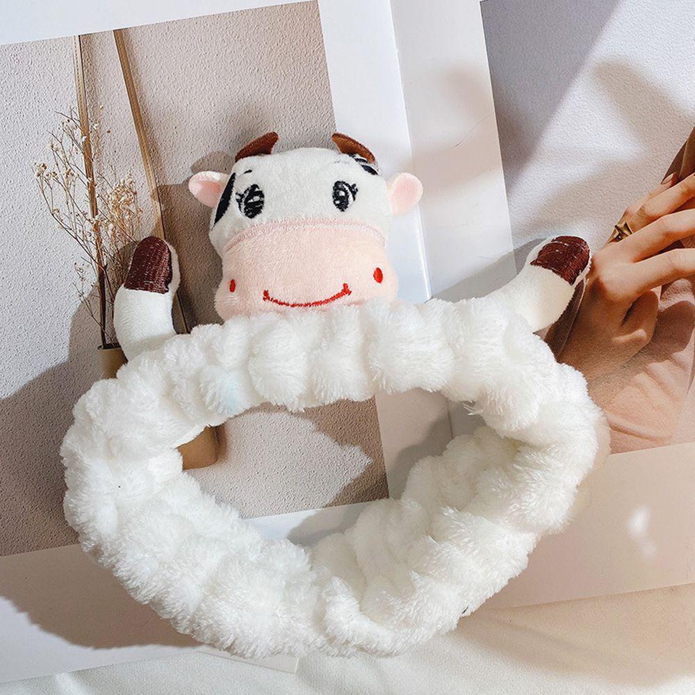 Băng Đô Cài Tóc Đính Tai Thỏ / Vịt Bông Mềm Mại Dễ Thương Cho Nữ 2life