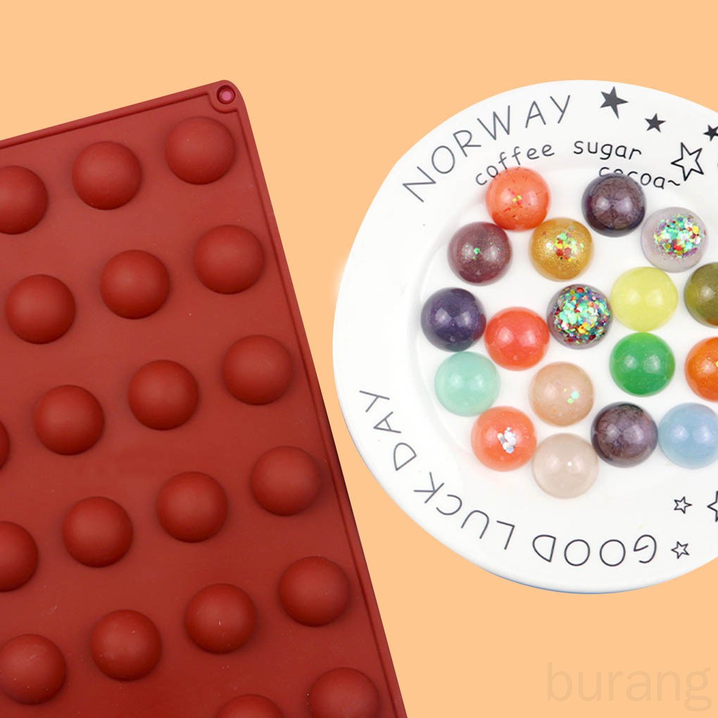 Khuôn silicone tạo hình bán cầu làm đá cục/bánh kẹo chocolate