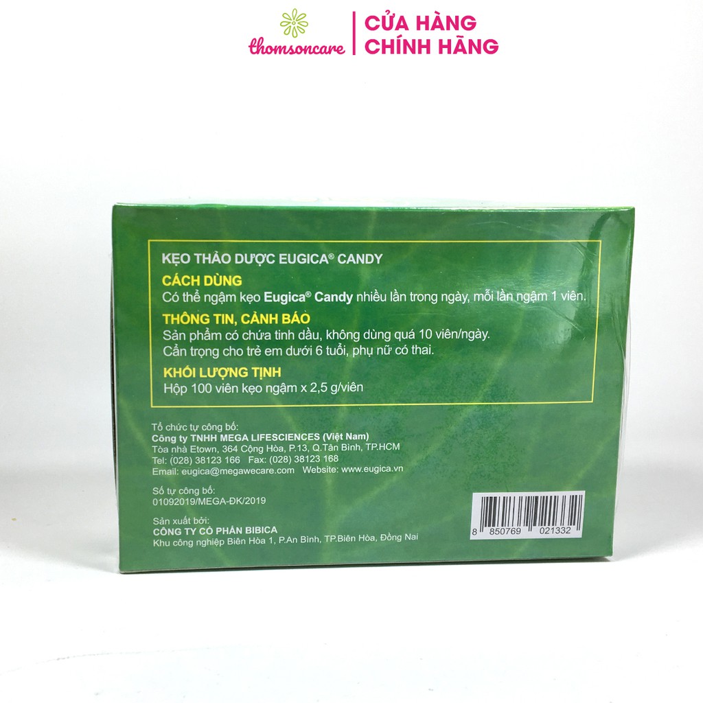 Eugica kẹo ngậm hỗ trợ giảm ho - Hộp 100 viên. | BigBuy360 - bigbuy360.vn