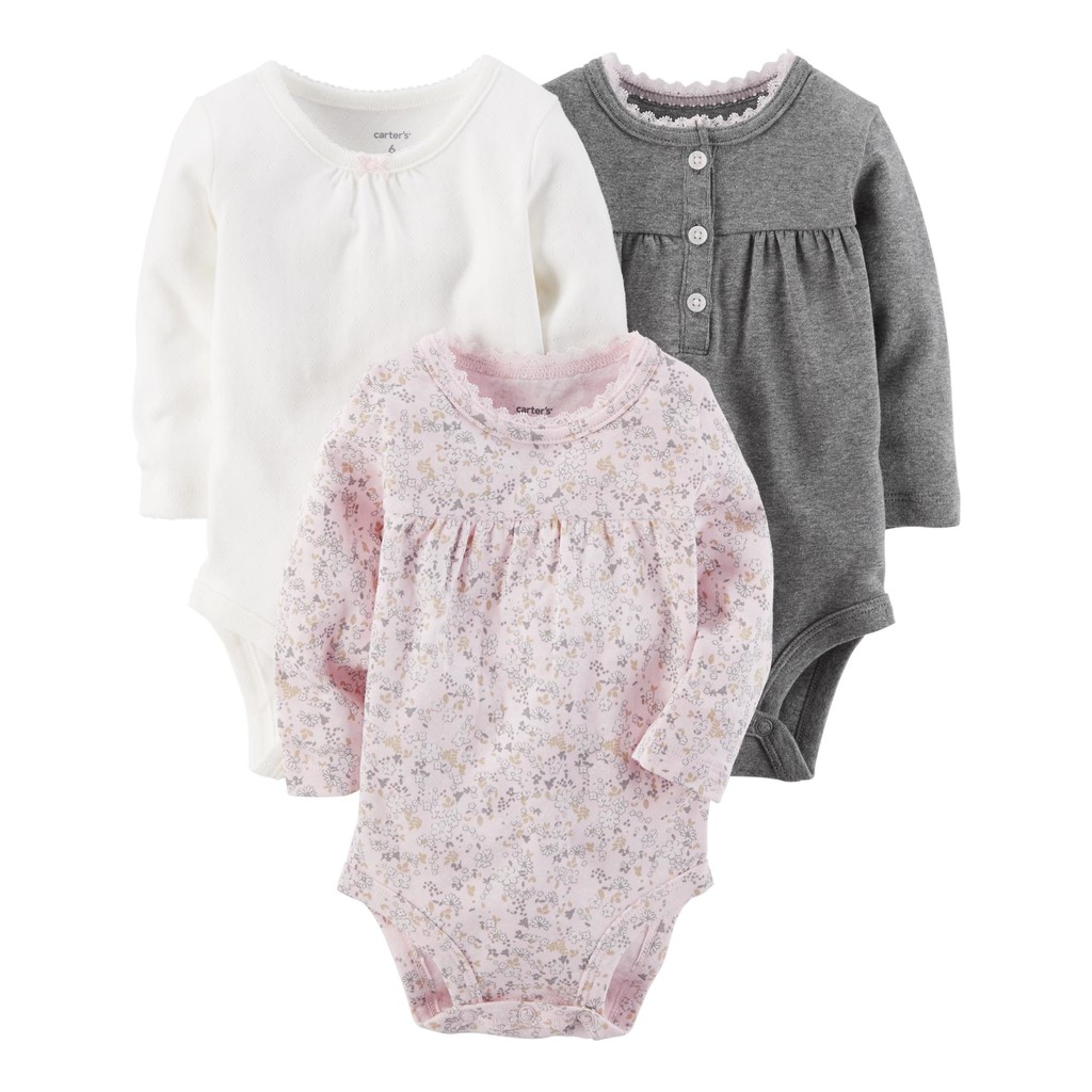 [Carters Chuẩn nhập Mỹ] Set 3 body cho bé gái