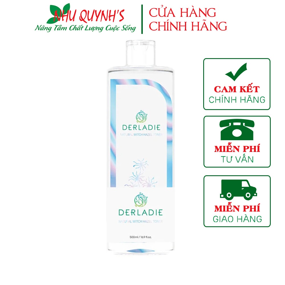 Nước Hoa Hồng chiết Xuất Cây Phỉ Derladie Natural Toner 500ml