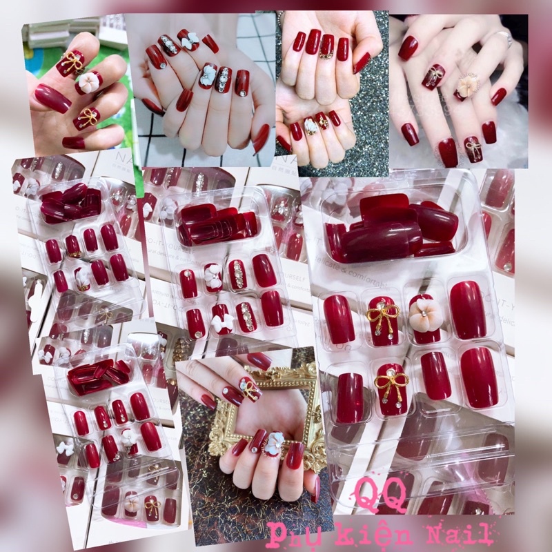 Nailbox thiết kế,bộ móng tay giả,móng úp tay kèm keo