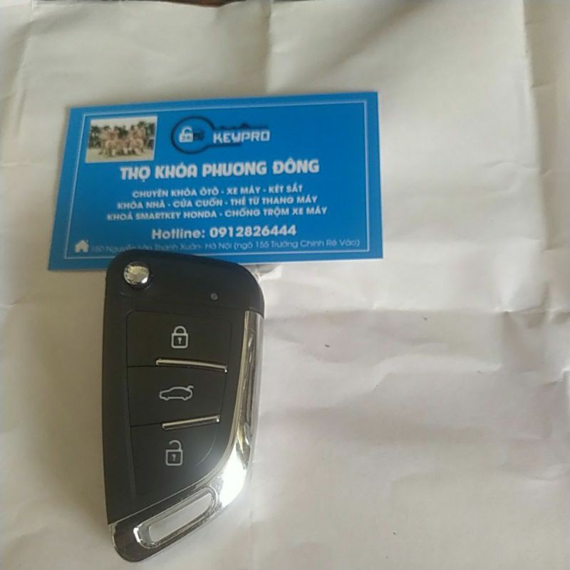 Chìa khoá remote gập Toyota Vios, Innova, Future, Hilux...