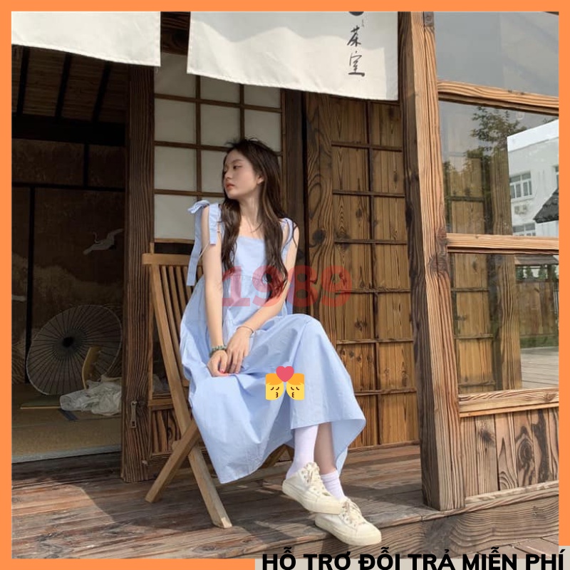 Váy babydoll 2 dây buộc nơ vai, Đầm 2 dây babydoll buộc nơ vai MÂY_1989