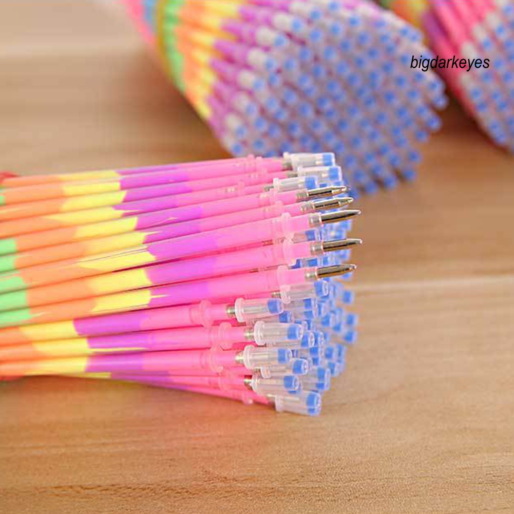 Set 20 Ruột Bút Bi Ngòi 0.5mm Màu Sắc Cầu Vồng Xinh Xắn