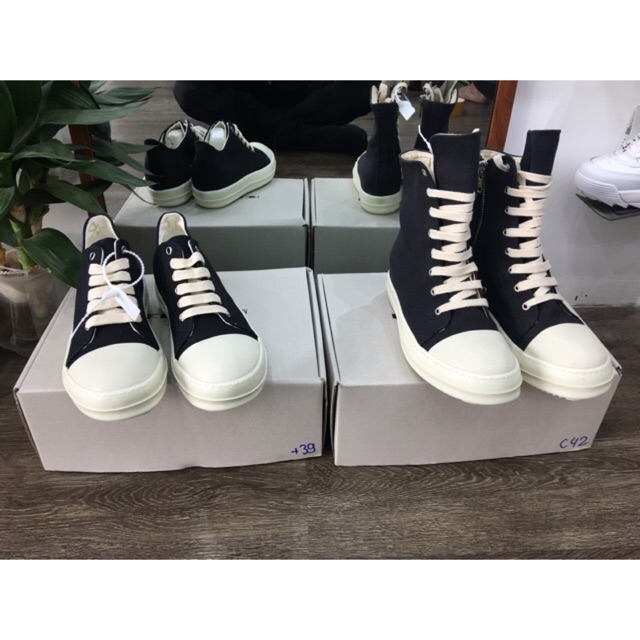 Ảnh thật + Full box : RICK OWEN cao + thấp cổ đế thơm vani cao cấp
