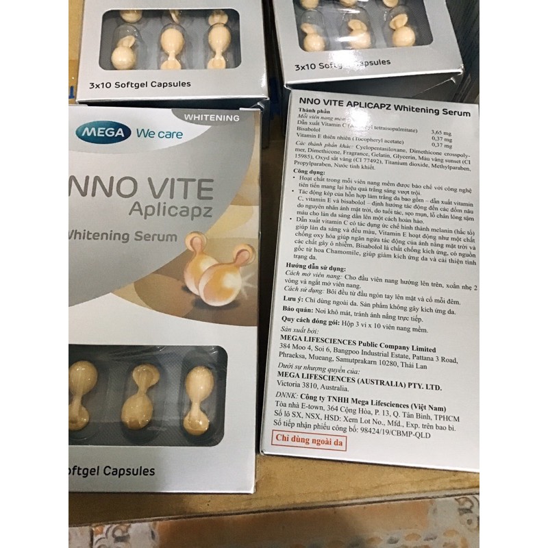 NNO VITE VIÊN SERUM DƯỠNG TRẮNG DA VITAMIN E