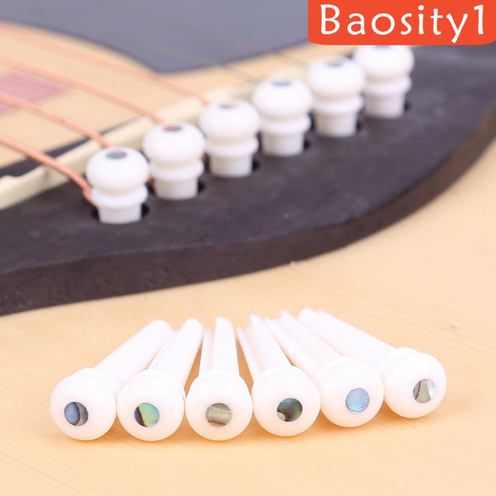 Bộ 1 Chốt Chỉnh Dây Đàn Guitar Bằng Xương + 6 Pin