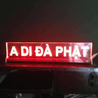 Chữ điện mica phật giáo A DI ĐÀ PHẬT (cao10cm x dài 50cm)